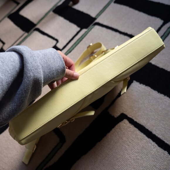 EUC Givenchy Voyou Medium Leather Hobo Bag in Soft Yellow - Picture 5 of 10